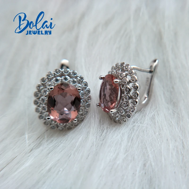 Bolaijewelry, серьги из зултанита, создаваемые драгоценными камнями с изменением цвета, Настоящее серебро 925 пробы, хорошее ювелирное изделие, классический дизайн для женщин на день рождения