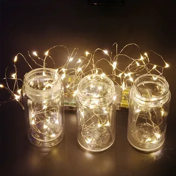 

YIcolor Christmas LED Garland Copper Wire Outdoor String Lights 10M 33ft 100LEDS Battery Powered Fairy Lights Home Decoration