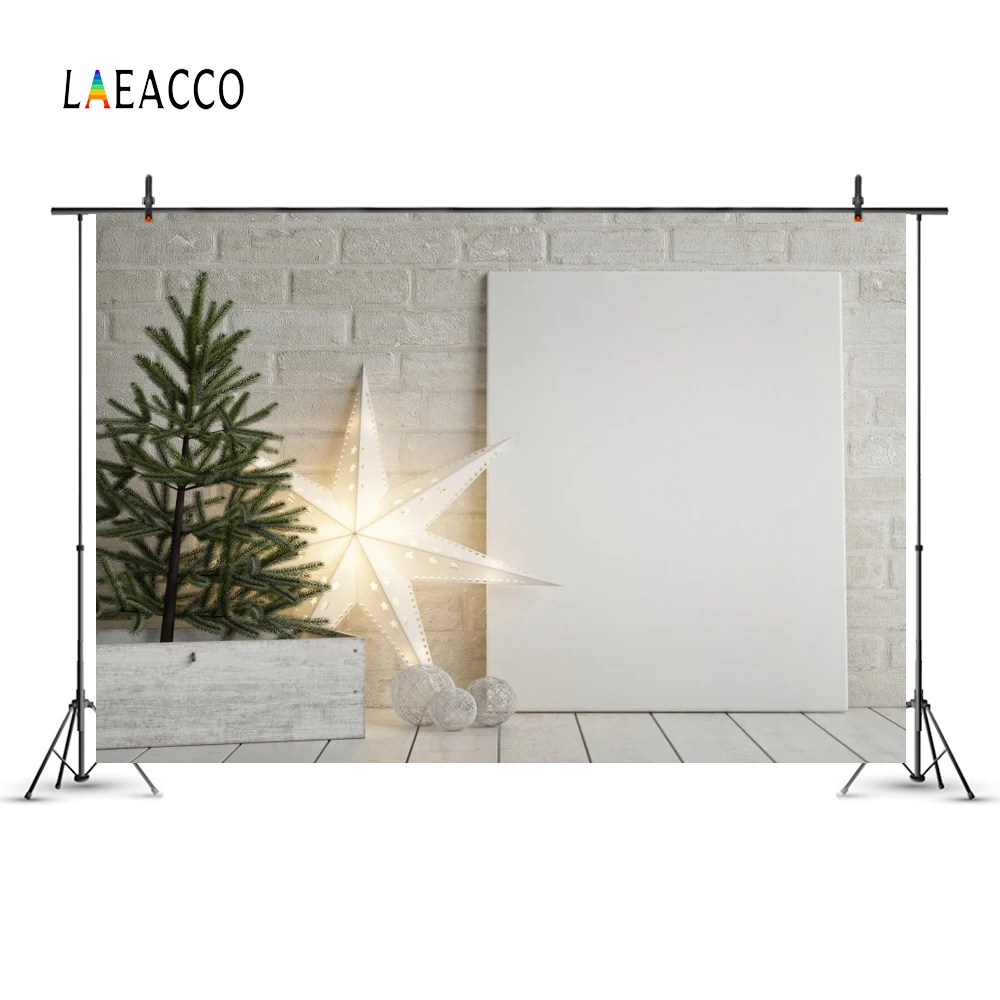 Laeacco Room Interior Board Pine Tree Bright Star Baby Photography Background Customized Photographic Backdrops For Photo Studio