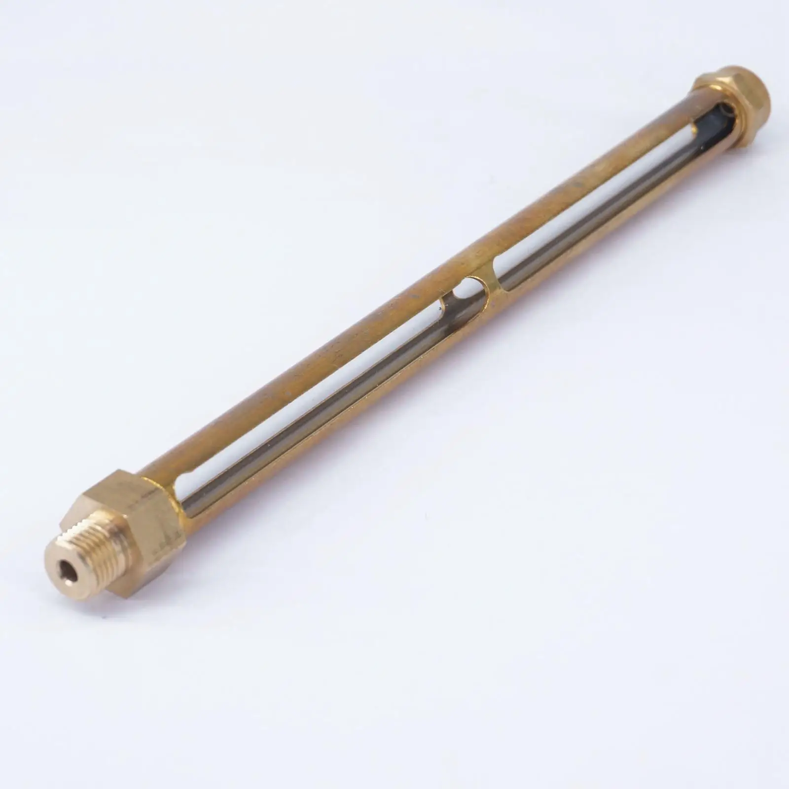 1/4" BSP Male 200mm Length Lube Devices Straight Brass Oil Level Gauge