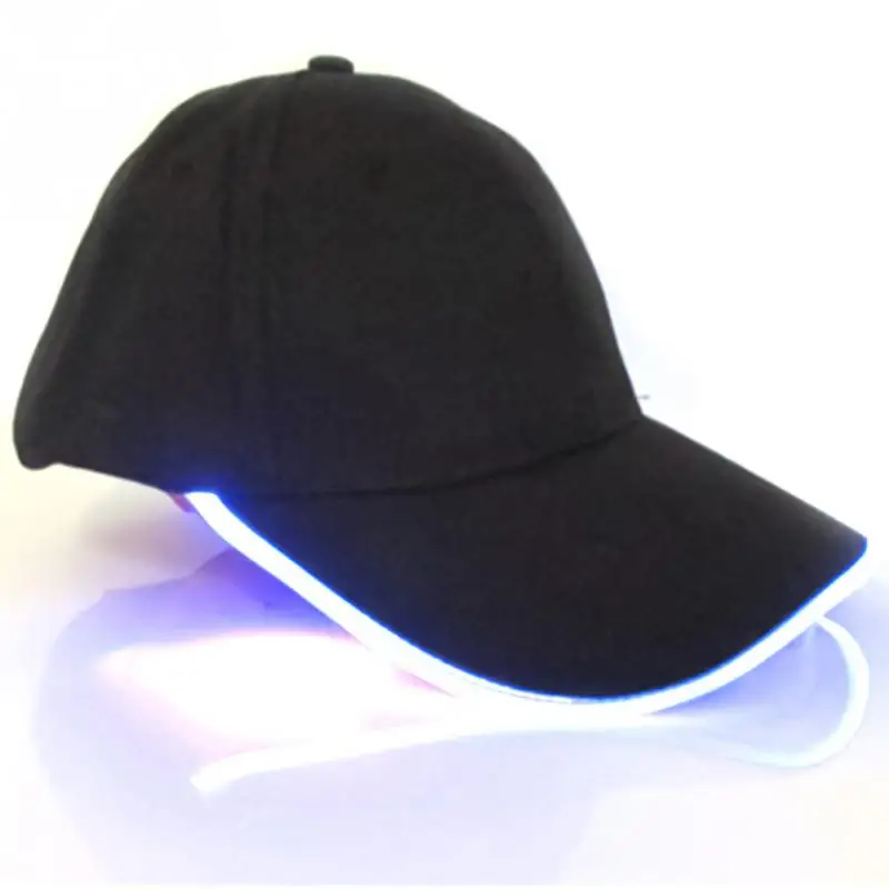 Дизайн светодиодный светильник ing Hat вечерние украшения бейсбольный хип-хоп светильник s Регулируемая тканевая шляпа светящаяся Кепка