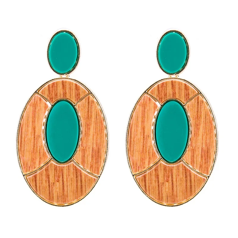 

Find Me 2019 new fashion geometric resin Dangle earrings Vintage boho Hollow out big circular drop earrings for women Jewelry