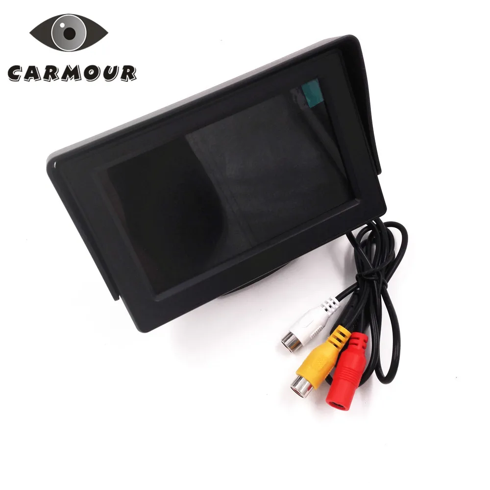 CARMOUR 4 3 &quotTFT цветной цифровой ЖК монитор заднего вида автомобиля 16:9 дюйма для