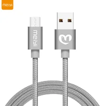 Meiyi M24 металлический нейлоновый Плетеный 1 м Micro USB кабель для синхронизации данных и зарядки, провод для телефона Android для samsung Galaxy Xiaomi