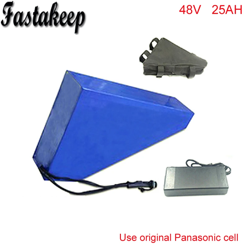 

triangle lithium battery 48V 25Ah electric bike battery 48V 1000W electric scooter battery for Panasonic cell