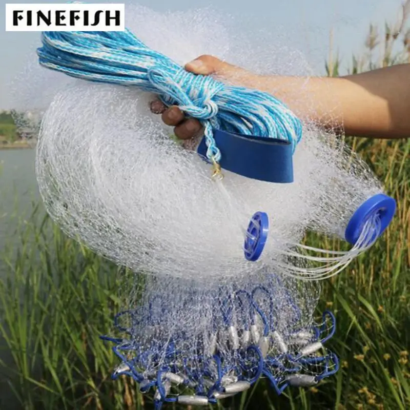 Finefish catch fish network США накидные сети маленькая сетка легко кидать вручную