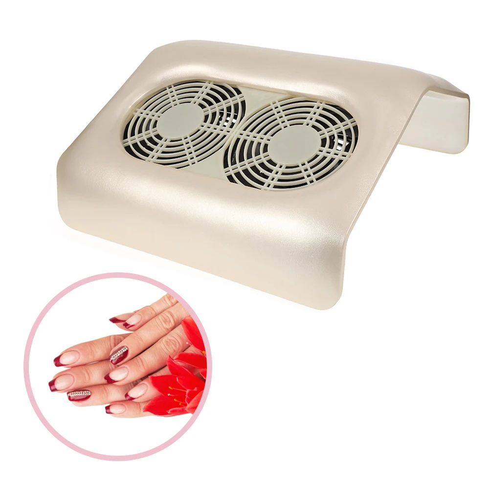 

48W Nail Dust Collector 2 Brushless Fan Nail Dust Cleaner Manicure Machine Vacuum Cleaner Suction Fingernail Dirt EU Plug