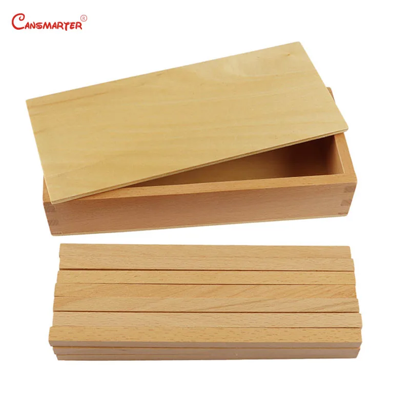 

Kids Wooden Education Montessori Toy Brown Stairs Sticks Box Children Toys Games Numbers Count Math Toy Baby 3-6 Years SE008-3