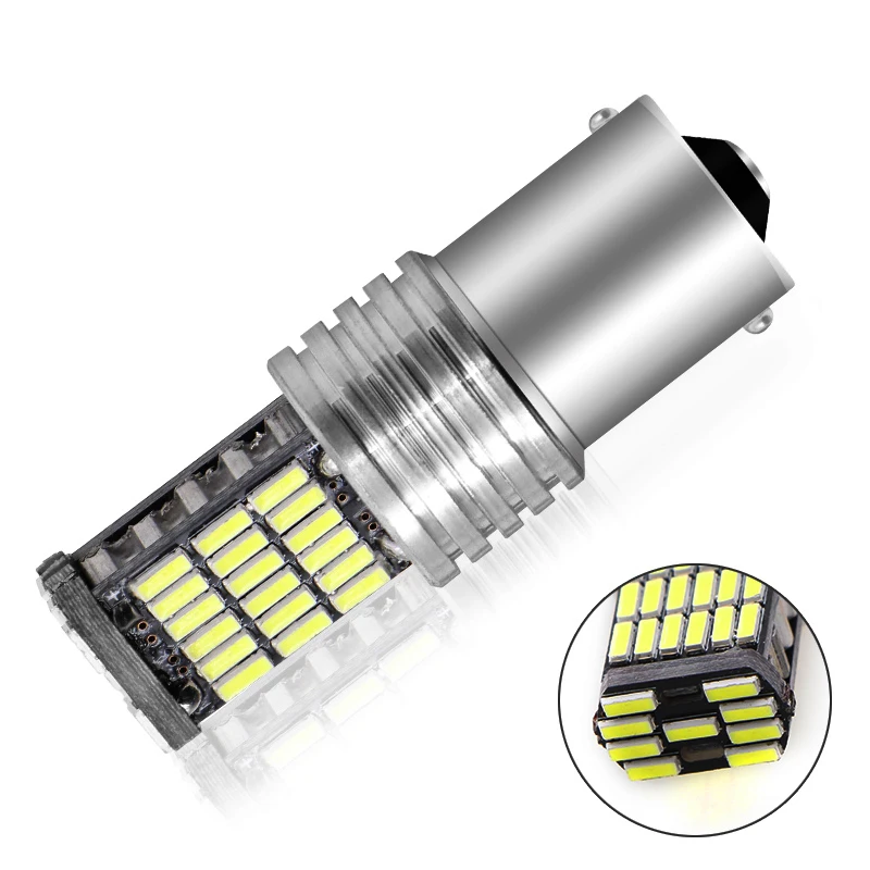 1 шт. x 2 1156 BA15S P21W W16W 45SMD 4014 светодиодный CANBUS без ошибок автомобильная задняя лампа