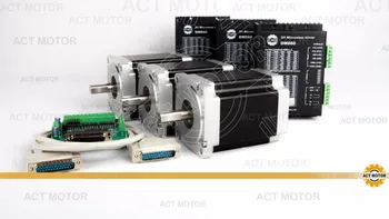 

Free Ship From Germany!ACT 3PCS Nema34 Stepper Motor 34HS1456 Single Shaft 4Lead 1232oz-in 118mm 5.6A+3PCS Driver DM860 80V 7.8A