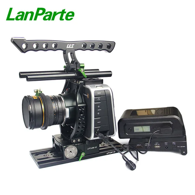 Lanparte Bmcc Basic Rig With Power System For Blackmagic Cinema 