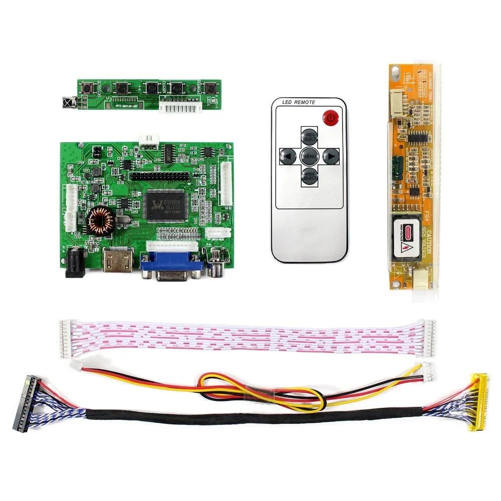 Плата ЖК контроллера для аудиосистемы HD MI + VGA 2AV экрана 17 дюймов 1440x900 LTN170X2 B170PW06