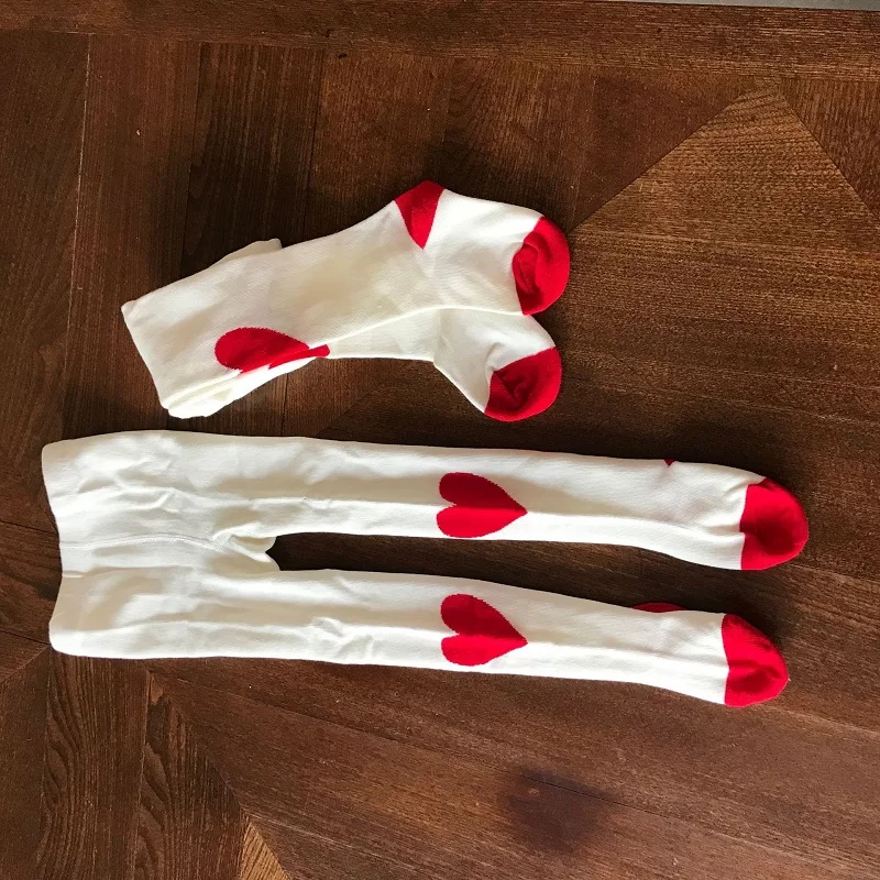 Baby Girls Heart Pattern Children Girl Pantyhose Soft Cotton Kids Warm