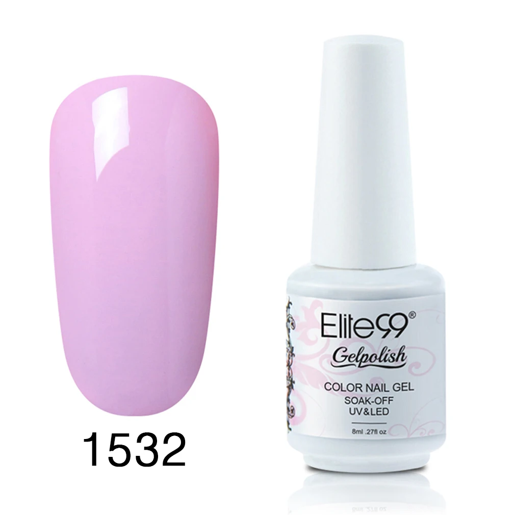 Elite99 Гель-лак UV Vernis полуперманентный праймер верхнее покрытие 8 мл полигель лак для ногтей маникюрный гель лак для ногтей - Цвет: 1532