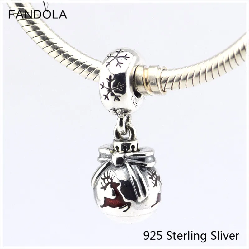 

925 Sterling Silver Prancing Reindeer Dangle Charm Fit DIY Brand Bracelet Necklace Pendant Jewelry Making Woman Gifts