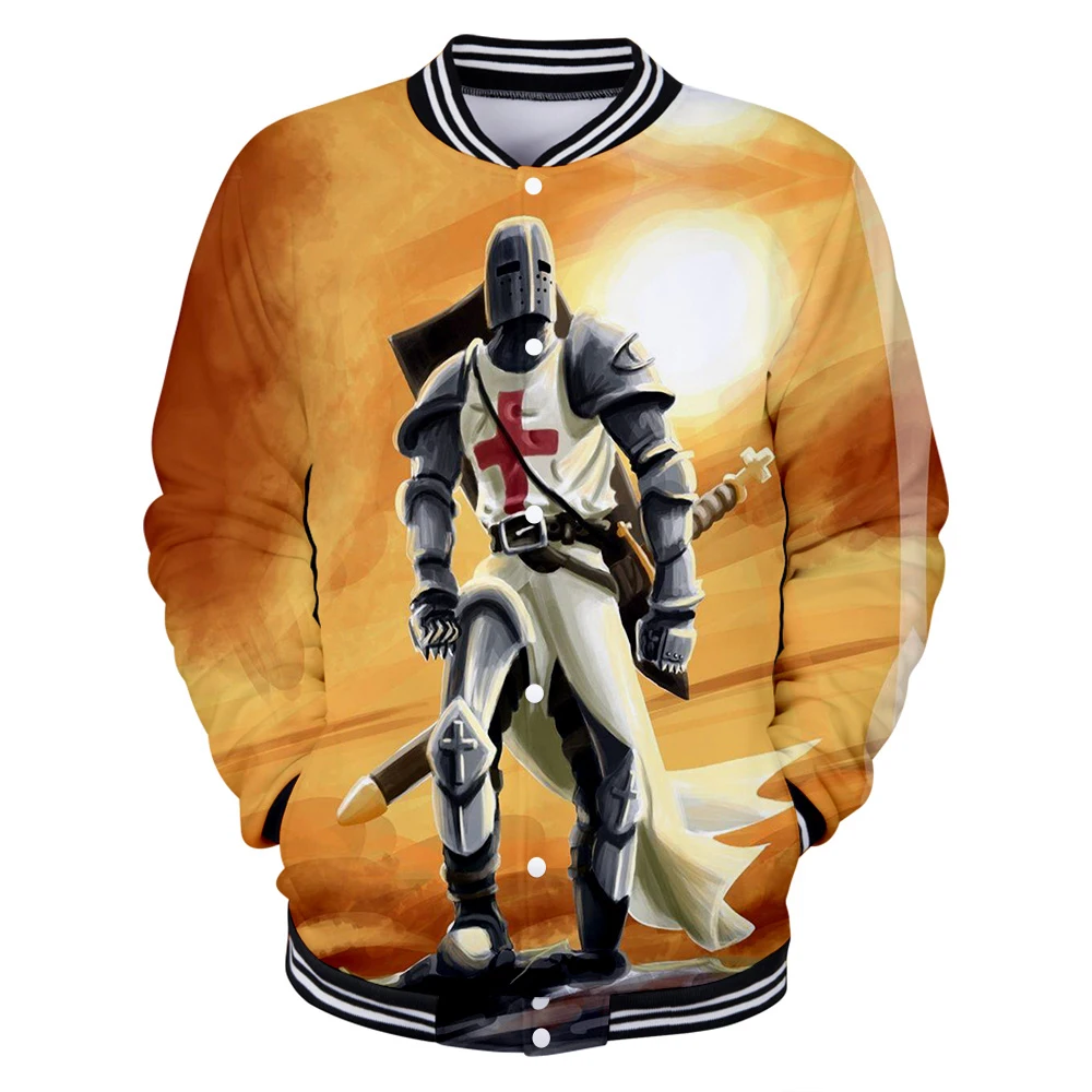 

Knights Templar 2019 Kpop New 3D casual slim baseball jacket Fashion HIP HOP long-sleeved jacket trend casual baseball uniform