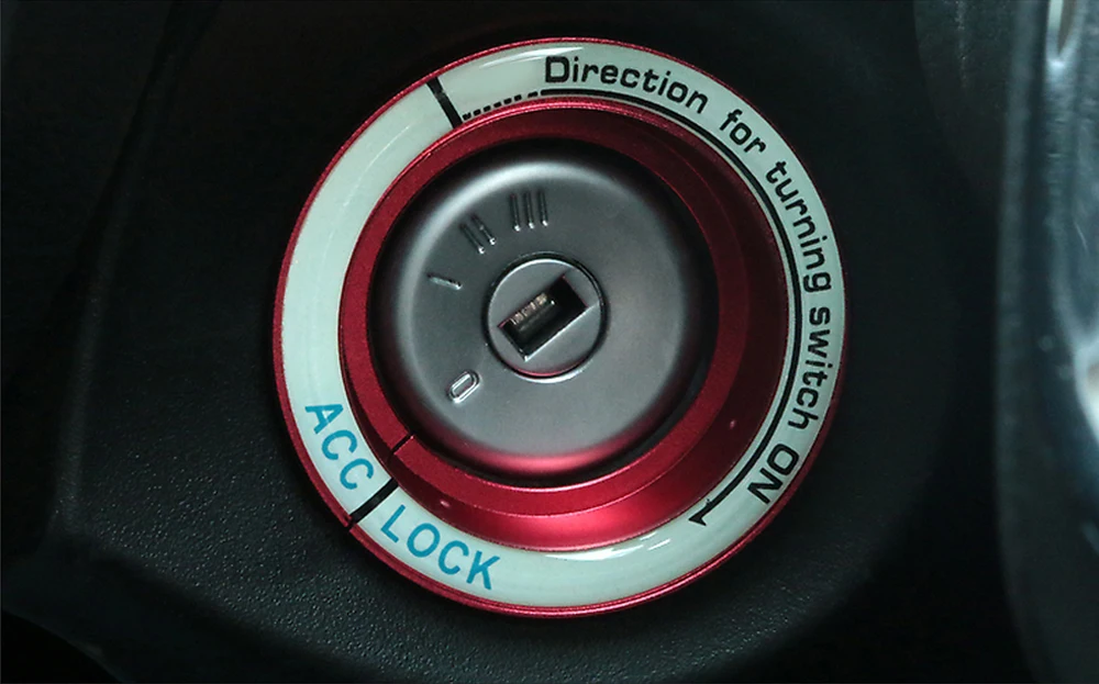 Автомобильный-Стайлинг Флуоресцентный светильник круглая накладка на отверстие для ключа светящаяся наклейка на зажигание переключатель Крышка для Ford Focus 2 3 4 MK2 3 4 ST Mondeo Fusion 2013