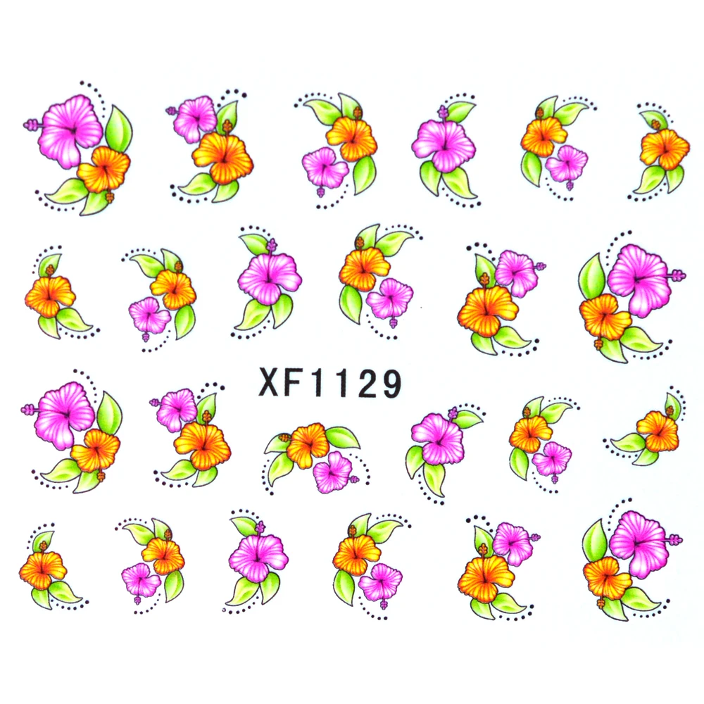 50 листов, сделай сам, красота, цветок, водяные знаки, наклейки для ногтей, наклейки для ногтей, смешанный дизайн, случайные стили, TRXF1101-1150