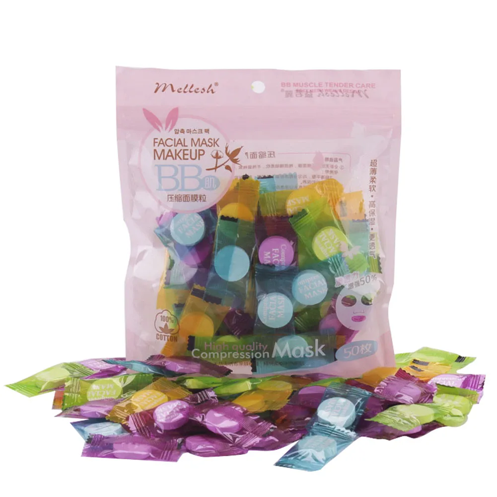 

Hot Sale 50 Pcs Compress Facial Mask Skin Moisturizing Non-woven Cloth DIY Mask Beauty Tools