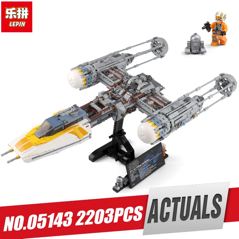 

Lepin 05143 Star Plan Wars Series The Legoinglys 75181 Y-wing Starfighter Set Model Building Blocks Bricks Toy as Chirstmas Gift