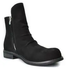 Мужская обувь; высокие ботильоны; роскошные кроссовки из натуральной кожи для верховой езды; зимние Ботинки martin; повседневная обувь на плоской подошве на молнии; Цвет Черный; Hombre