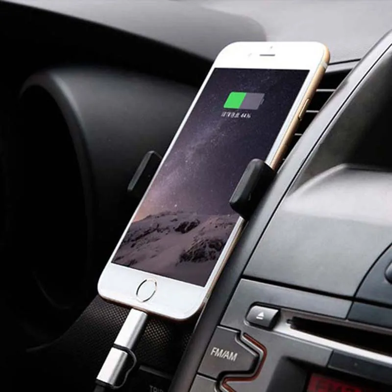 Автомобильный держатель для iPhone 6, держатель для мобильного телефона, 360, регулируемый держатель на вентиляционное отверстие, подставка, автомобильный держатель для мобильного телефона для samsung