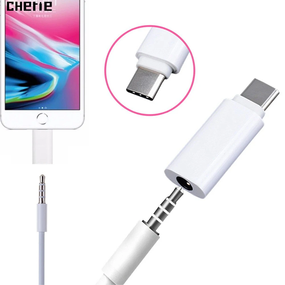 

Cherie Type C 3.5mm Aux Adapter For HTC Samsung OnePlus 7 Pro USBC Earphones Audifonos Adaptador USB Tipo C Headphone Jack Audio