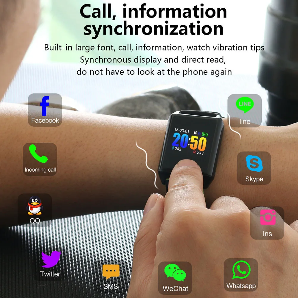 

Smart Watches Waterproof Fitness Watch Heart Rate Monitor Reloj Inteligente Smartwatch Hombre Mujer For IOS Android 18Sep13