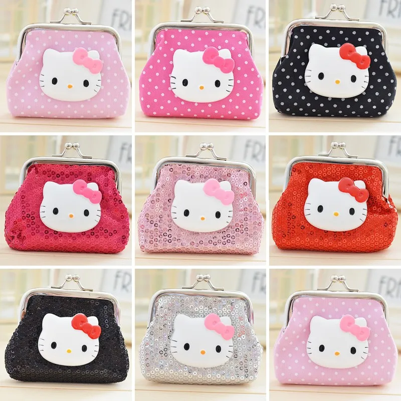 

Fashion Hello Kitty Coin Purse Cartoon Cute Small Wallet Sequin Coin Bag For Kid Gift Bolsas