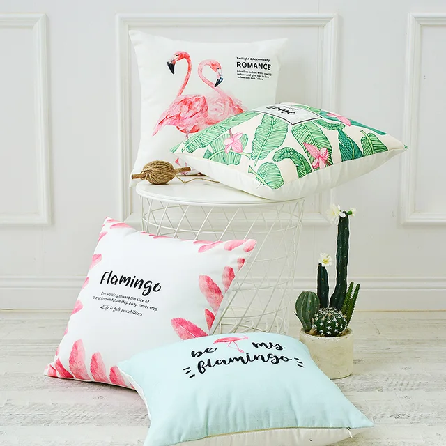 American Flamingo Cotton Linen Pillowcase Small Fresh Sofa Cushion Custom Small Decorative Throw Pillows American Flamingo Cotton Linen Pillowcase Small Fresh Sofa Cushion Custom Small Decorative Throw Pillows