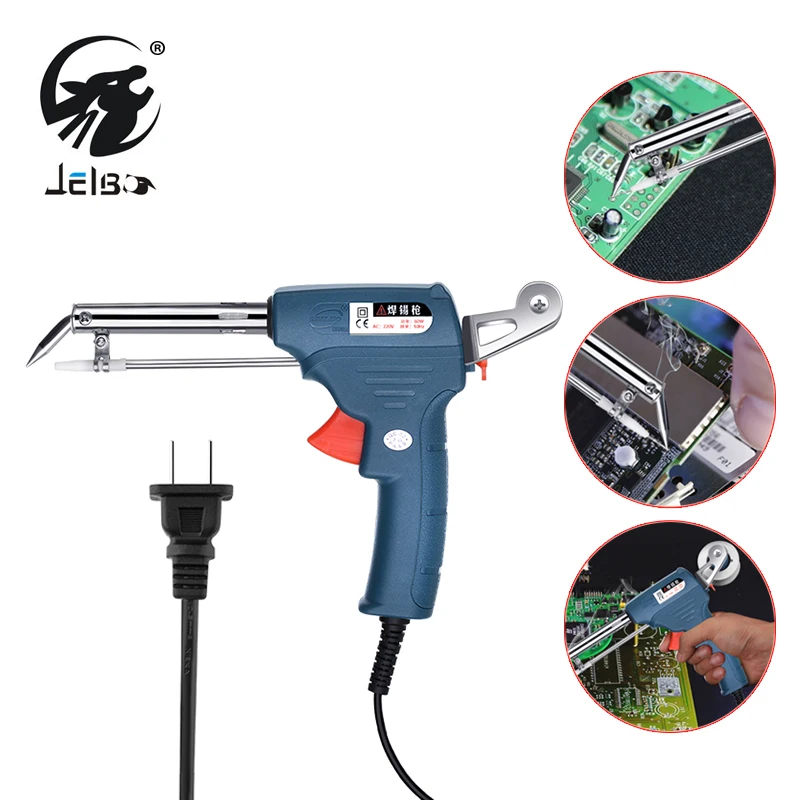 

JelBo 220V 60W Soldering Iron Welding Gun Automatic Send Tin External Heat Soldering Electric Spray Gun Manual Repair Tool