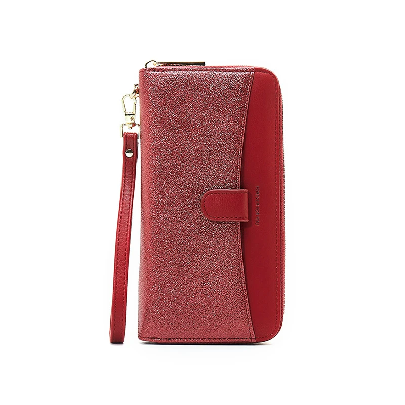 

UR BOURSE Women's Long Clutch Bag Ladies Sequins Card Holder Female Large Capacity Wallet Portable Purse Multi-function Hand Bag