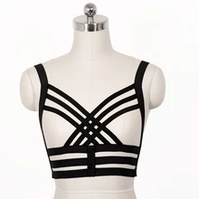 Новая мода пастельный, готический женские нагрудный ремень открытый бюстгальтер-портупея бюстгальтер Бондаж Клетка с конвертируемой сексуальное женское белье Топ в розницу
