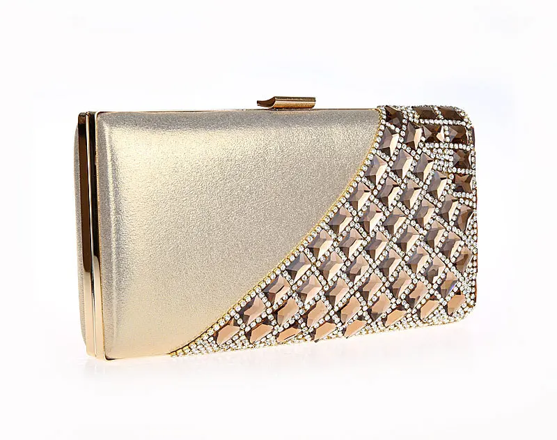 

New Arrival Vintage Wedding Party Bags High-grade Women Crystal Evening Bags And Clutches Factory Price Gold Bags SMYCWL-B0039