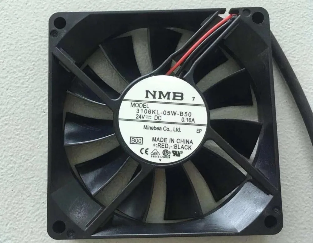 NMB 3106KL-05W-B50 DC 24В 0.16A 80x80x15 мм 2-проводной Вентилятор охлаждения сервера | Компьютеры