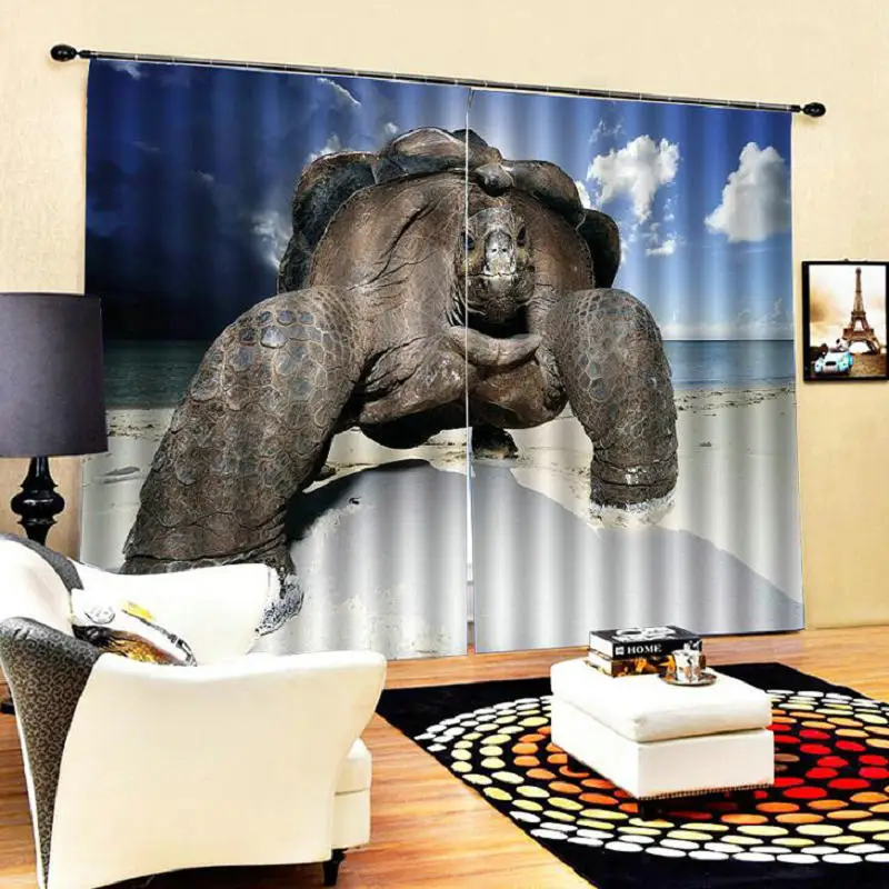 3D Печатные шторы для гостиной и спальни Cortinas Para Sala De Estar Beast и естественное изображение на заказ - Цвет: curtain4