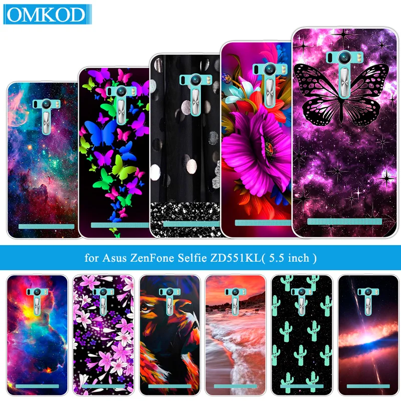 Soft Silicon Case for Asus Zenfone Selfie ZD551KL Customize Back Clear Cover Butterfly Fundas | Мобильные телефоны и