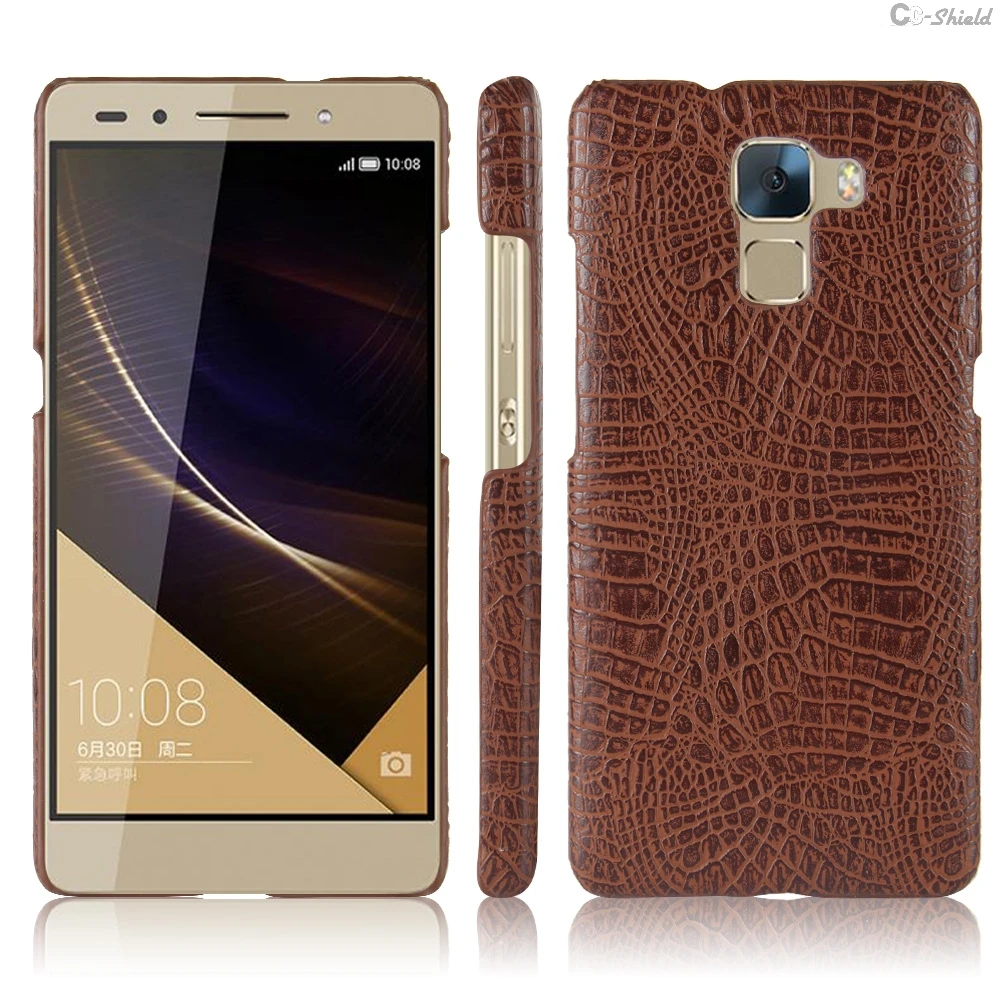 Кожаный чехол для Huawei Honor 7 бампер телефона PLK L01 TL01H Жесткий Чехол из поликарбоната