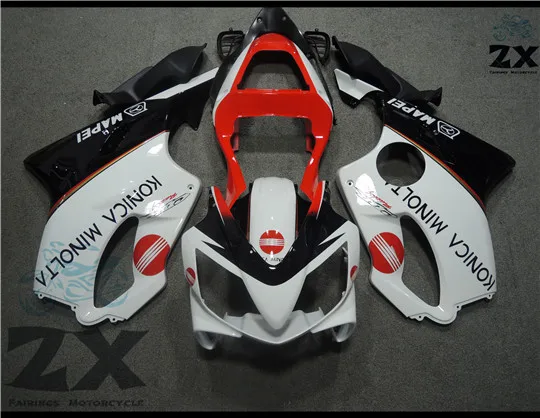 

Fairings White+Black Fairings BodyWork Kit For HONDA CBR600F4I 2001 2002 2003 F4I Injection mode Motorcycle ZXMT 6011