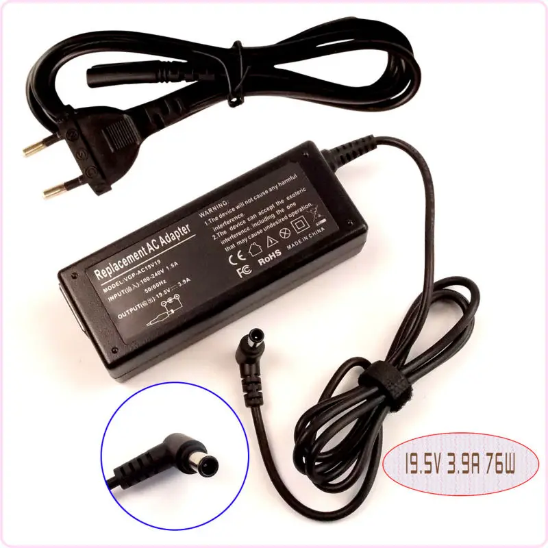 Для Sony VAIO VGP-AC19V37 VGP-AC19V33 VGN-S4 VGN-NW265F женский ноутбук Ac адаптер Зарядное устройство 19 5