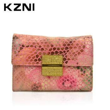 

KZNI Womans Wallet for Credit Cards Wallet with Card Slots Women Designer Day Clutches Hand Made Fashion Purse Money Female 2053