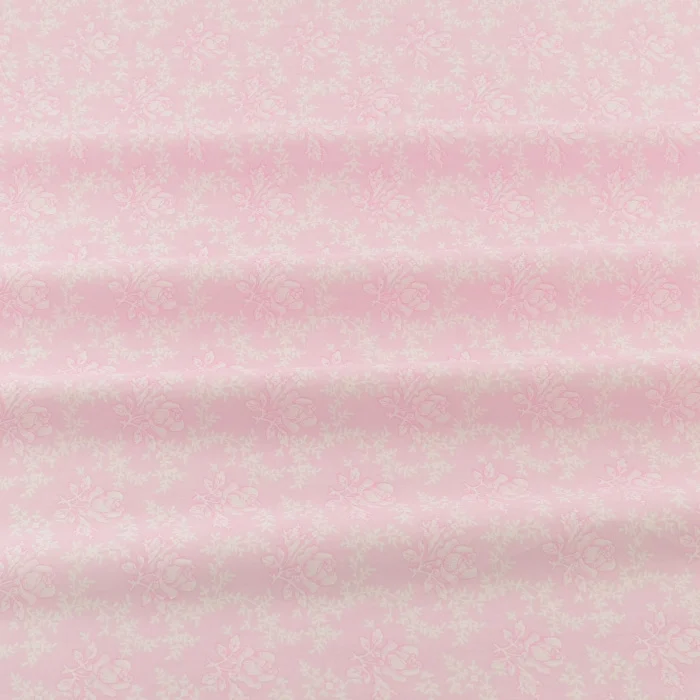 50cmx160cm/piece light pink floral design cotton fabric patchwork quilting bedding tecido tilda