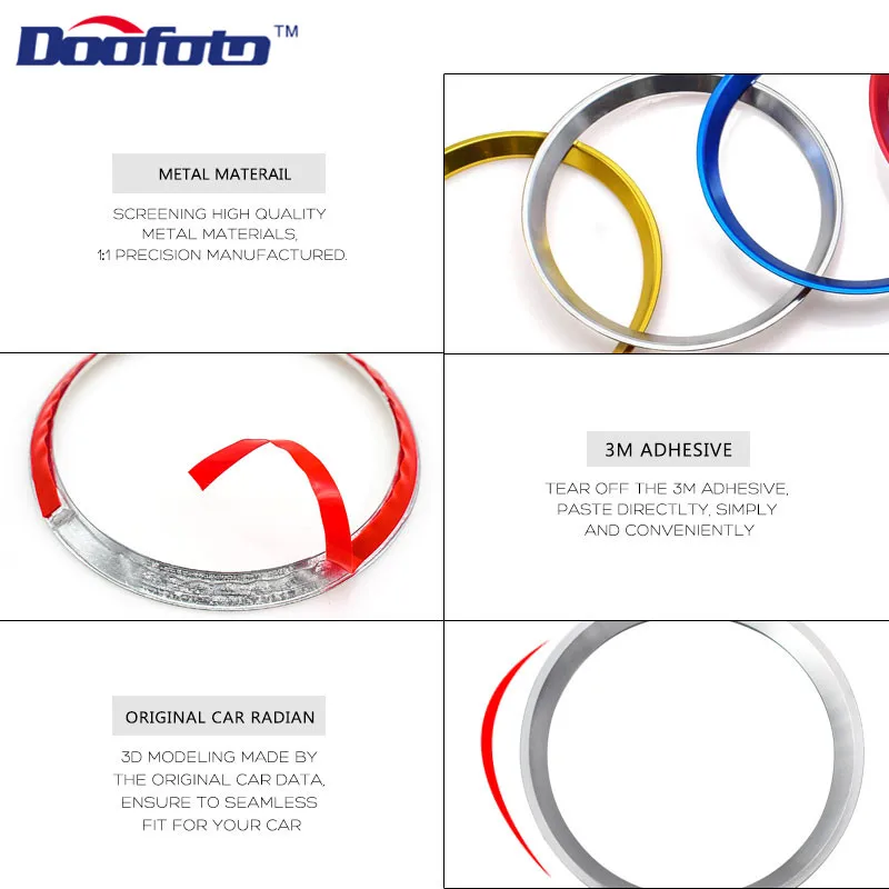 Car Steering Wheel Trim Ring Center Decoration Accessories Cover Styling For Mercedes Benz GLE CLA W203 W204 W205 Circle car interior accessories