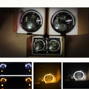 

For Jeep Wrangler Accessories 12V DRL 7" LED Headlight 4 inch LED Front Bumper Fog Lights For Jeep JK Unlimited 2Door 4 Door