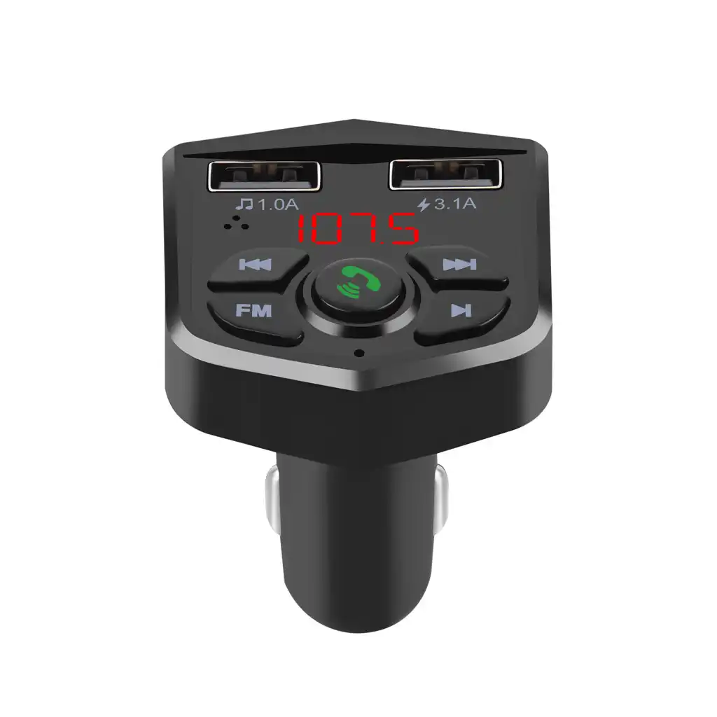 Wireless Bluetooth Handsfree Car Kit FM Transmitter MP3 Player Dual USB Charger
