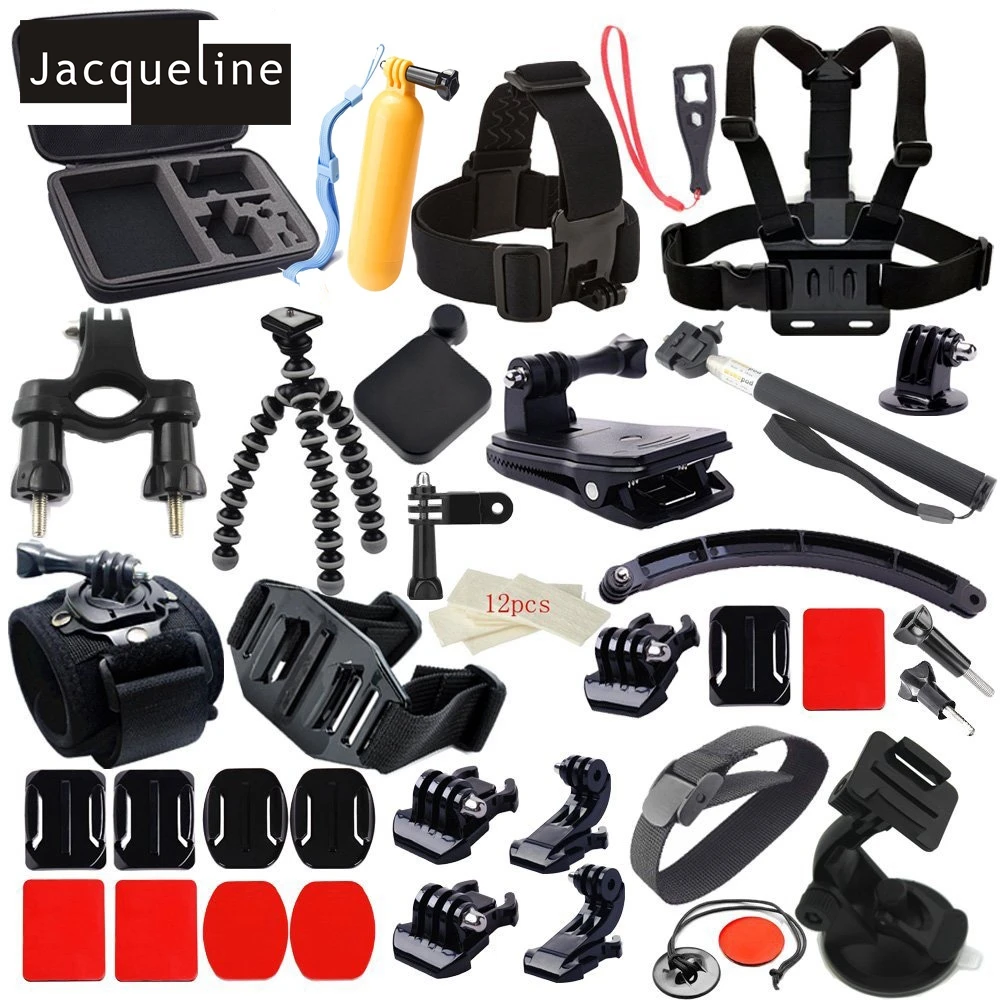 

Jacqueline for Accessories Set Mount Bundle Accessory Kit for Gopro hero HD 6 5 4/3/2 for SJCAM for EKEN H9R H9 for Yi action