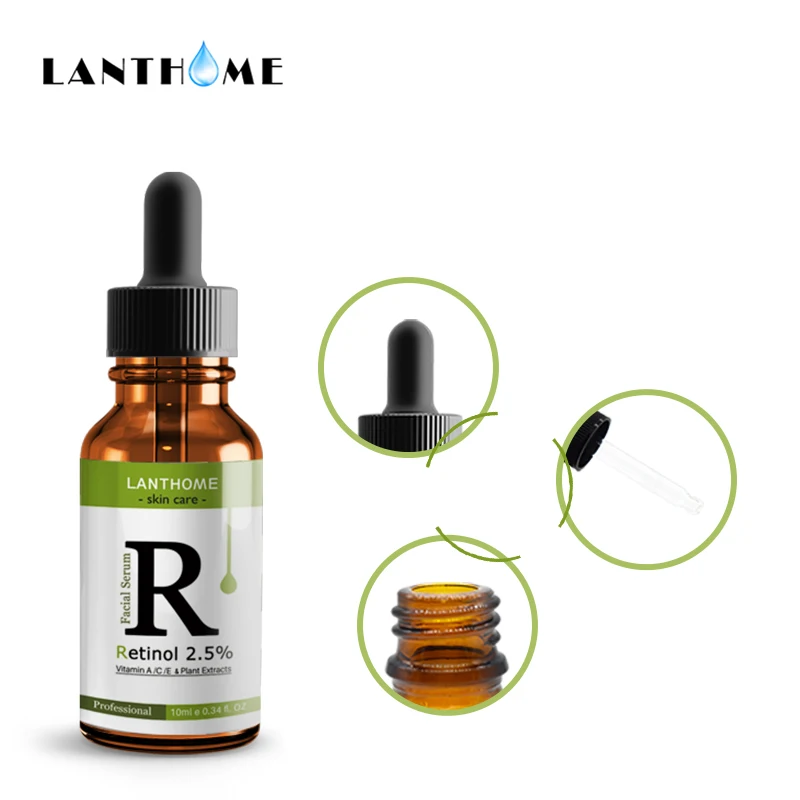 Retinol 2.5% 10ml Vitamin C Serum Firming Repair Skin Anti Wrinkle Anti Acne Anti Aging Serum Skin Care Face Facial Serum