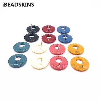 

New arrival! (choose color) 25mm 100pcs/lot Acrylic round shape Stud earring/earrings accessories/Earring parts for Jewelry DIY