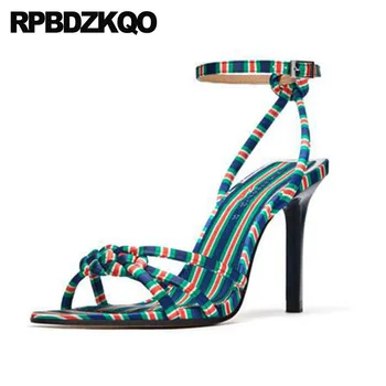 

Sexy Stiletto Summer Sandals Elegant Work Pumps Open Toe Ankle Strap 2018 High Heels Ladies Designer Shoes Women Luxury 2017