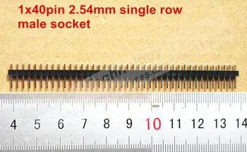 

20pcs/lot 1x40pin 2.54mm single row male socket free shipping